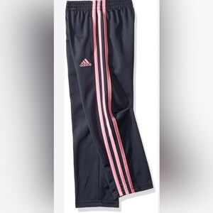 Adidas Women’s Black Joggers with Pink Stripes